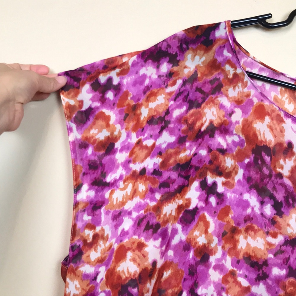 Loft Women’s Patterned Chiffon Sheer Lightweight … - image 2